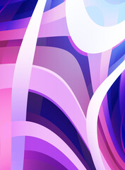 Fluid abstract background with colorful gradient. 2D illustration of modern movement.