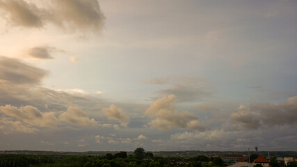 time lapse of clouds over the city