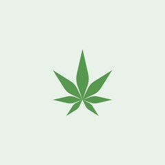 simple cannabis leaf vector