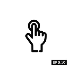 Touch Gestures line Icon. Touch Gestures icon Vector Illustration Template For Web and Mobile