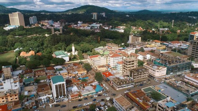 Aerial view of the Arusha City