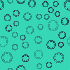 Black line Plate icon isolated seamless pattern on green background. Cutlery symbol. Restaurant sign. Vector