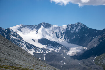 mountains in the snow