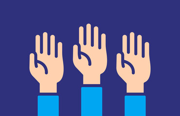 hands up, volunteer icon vector illustration.