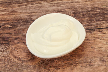 Sour cream in the bowl