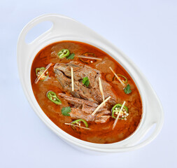 Nihari or Nehari, A Traditional & Special Food, prepared with cow or buffalo meat, spices and cook on low heat