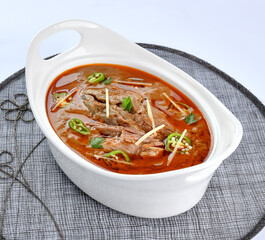 Nihari or Nehari, A Traditional & Special Food, prepared with cow or buffalo meat, spices and cook on low heat