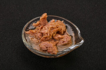 Canned tuna fillet for salad