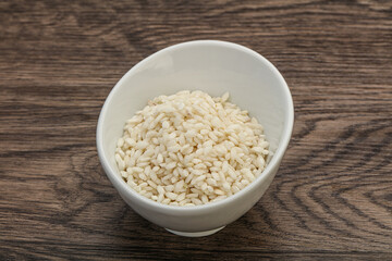Raw arborio rice for Risotto