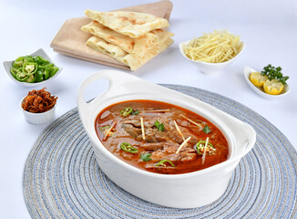 Nihari or Nehari, A Traditional & Special Food, prepared with cow or buffalo meat, spices and cook...