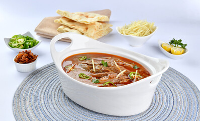 Nihari or Nehari, A Traditional, Delicious & Special Curry, prepared with cow or buffalo meat, spices and cook on low heat