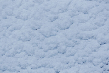 Fototapeta na wymiar Top view of snow texture and ice texture. Winter climate. Winter snow background. The texture of fresh, clean, sparkling, freshly fallen snow. White snow background with space for your text. Cold day