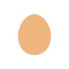 Egg icon design, flat icon illustration, egg shape isolated on white background