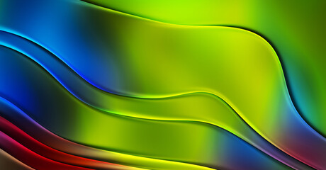 Abstract pattern glossy color background. Vibrant colorful wavy texture wall. Creative and beautiful wallpaper.