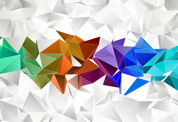 Obraz premium Abstract Low-Poly background. triangulated texture. Design 3d. Polygonal geometrical pattern. Triangular modern style