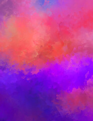 Abstract background of colorful brush strokes. Brushed vibrant wallpaper. Painted artistic creation. Unique and creative illustration.