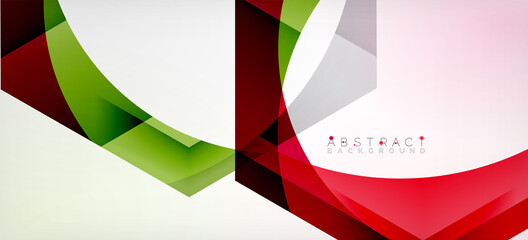 Obraz premium Transparent hexagons geometric shapes abstract background