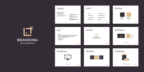 Minimalist luxury brand guide template