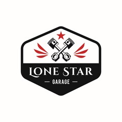 Lone star Garage logo design 