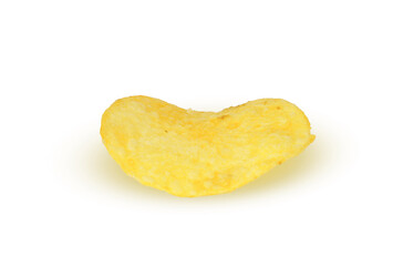 potato chips isolated on white background. fast food