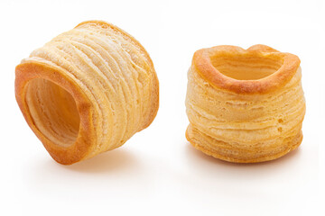Vol au vent isolated on white background.