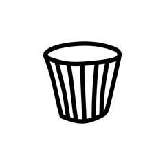 Hand drawn tableware or kitchenware. Vector cups