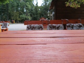 Wooden table surface structure