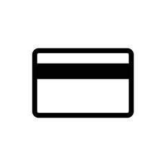 Banking credit or debit card thin line black icon. Banking transactions concept. Trendy flat isolated symbol sign for: illustration, outline, logo, mobile, app, design, web, ui, ux. Vector EPS 10