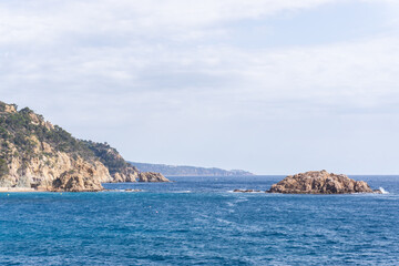Fototapeta na wymiar Landscape of the mediterranean sea on the costa brava