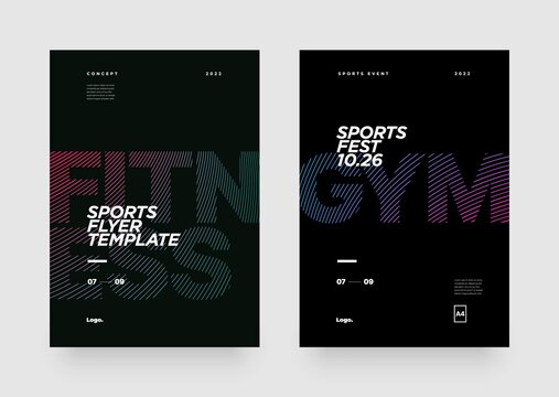 Poster template design for sports event. Sport background.