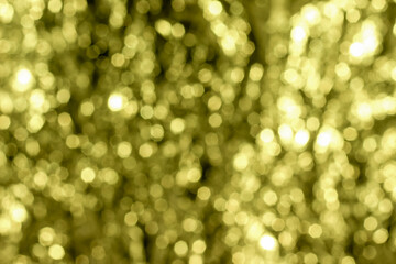 Abstract hexagonal bokeh background with a beautiful yellow color