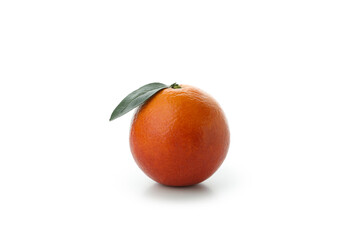 Fresh red orange isolated on white background