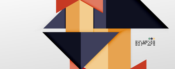 Shiny color triangles and geometric shapes vector abstract background