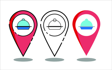Set of Food Delivery Related Vector Icons. Contains Icons like Courier, Food Box, Contactless Delivery, fast food and more.	

