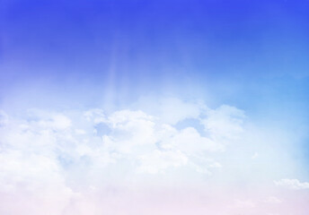 Obraz premium Natural blue sky with clouds as background