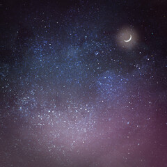 Fototapeta premium Night sky with stars as background. Universe