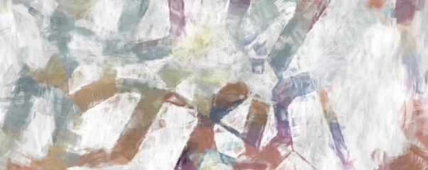 Fototapeta premium Rough brushstrokes on abstract background. Brush painting. Color strokes of paint. Unique wall art. Modern art on canvas. Colorful contemporary artwork.