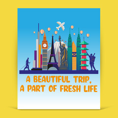 Tourism T-shirt Design Template In This Year
