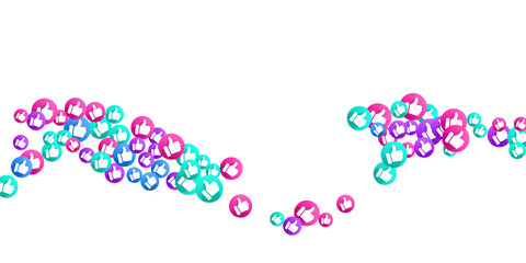 Thumbs up isolated vector like social media sign symbols.