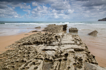Rocks Formation at Langre Beach; Santander