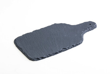 Black stone board isolated on white
