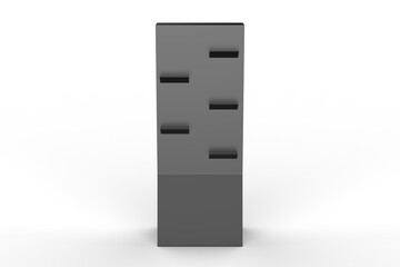 Display stand, retail display stand for product , display stands isolated on white background. 3d illustration