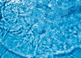 Blue waves ripples and splashes. Blue water texture.	