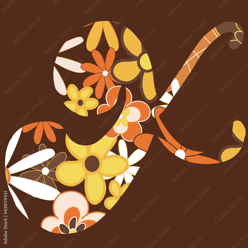 Aufkleber retro letter x from the alphabet seamless repeat pattern print background