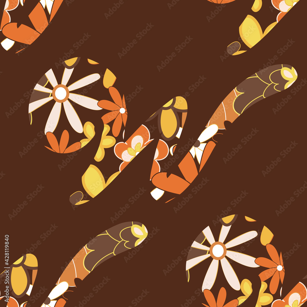 Poster retro letter w from the alphabet seamless repeat pattern print background