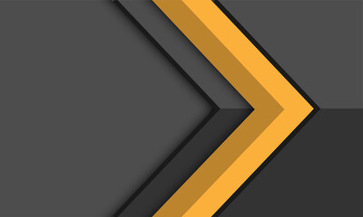 Abstract yellow grey arrow direction with blank space design modern futuristic background vector illustration.