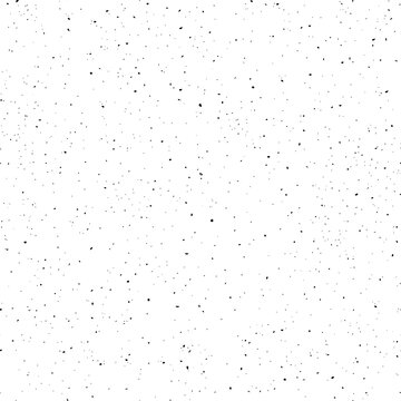 Black Little Stains Seamless Pattern. Scattered Specks On White Background. Grunge Surface Vector Texture Seamless Pattern.