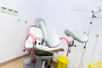 Bed for gynecological examina