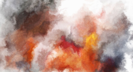 Watercolor painted background. Abstract Illustration wallpaper. Brush stroked painting. 2D Illustration.