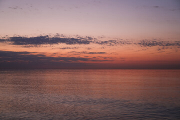 Picturesque view of beautiful seascape on sunrise